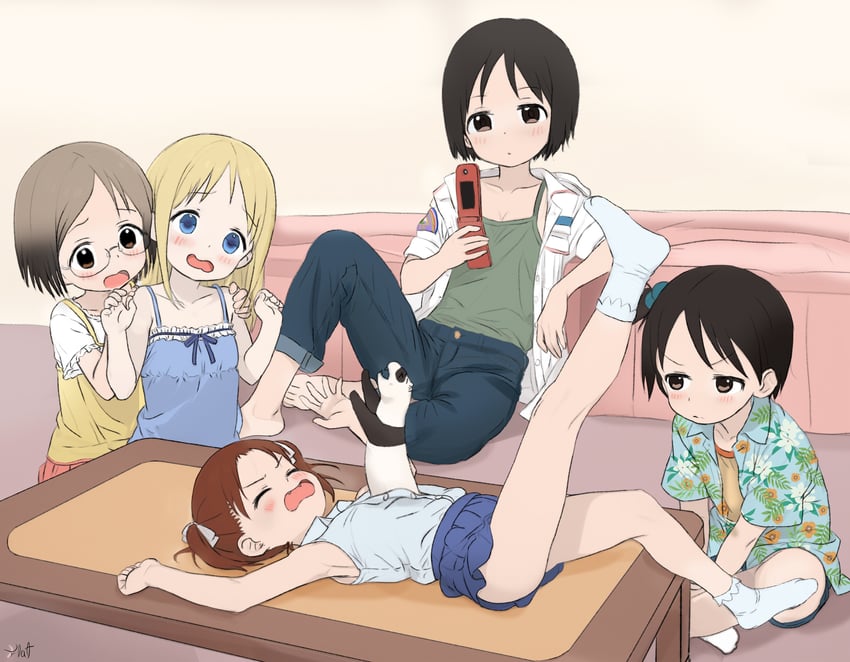 itou chika, matsuoka miu, ana coppola, sakuragi matsuri, itou nobue, and 1 more (ichigo mashimaro and 1 more) drawn by flatculture