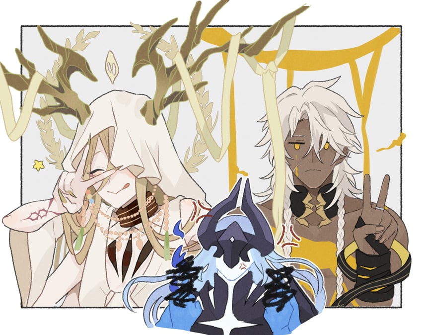 yaoshi, nanook, and lan (honkai and 1 more) drawn by susukinohara320