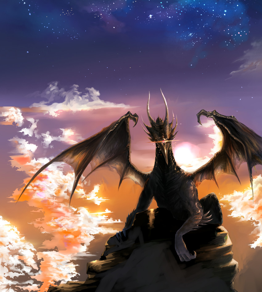 black dragon kalameet (dark souls and 1 more) drawn by shibafu_no_atama