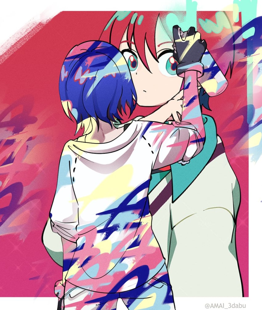 amate yuzuriha and shuji ito (gundam and 1 more) drawn by dabu_(dabuchan)