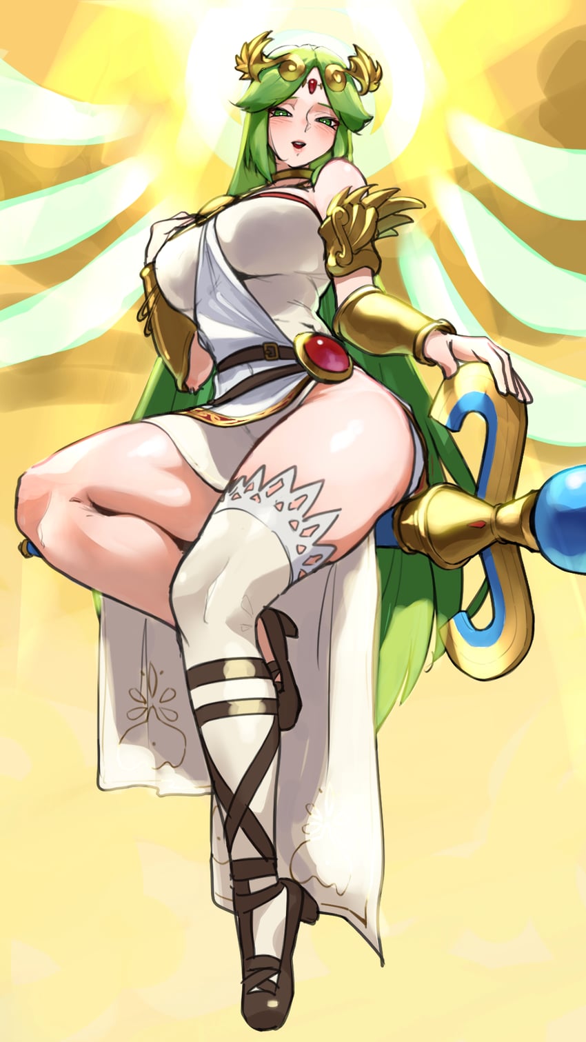 palutena (kid icarus and 1 more) drawn by monoi_daru