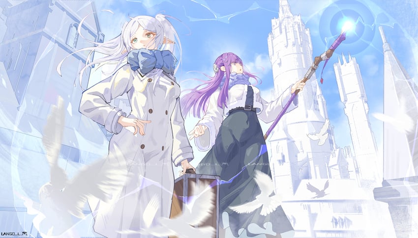 frieren and fern (sousou no frieren) drawn by lazy_dog_916513884