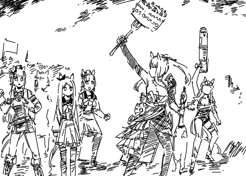 mejiro mcqueen and gold ship (umamusume and 1 more) drawn by peptide