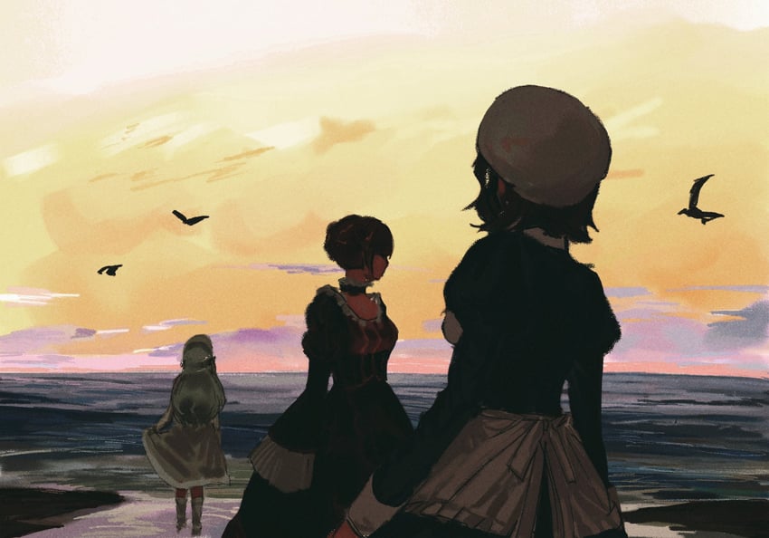 beatrice, shannon, clair vaux bernardus, and yasu (umineko no naku koro ni) drawn by ashashio