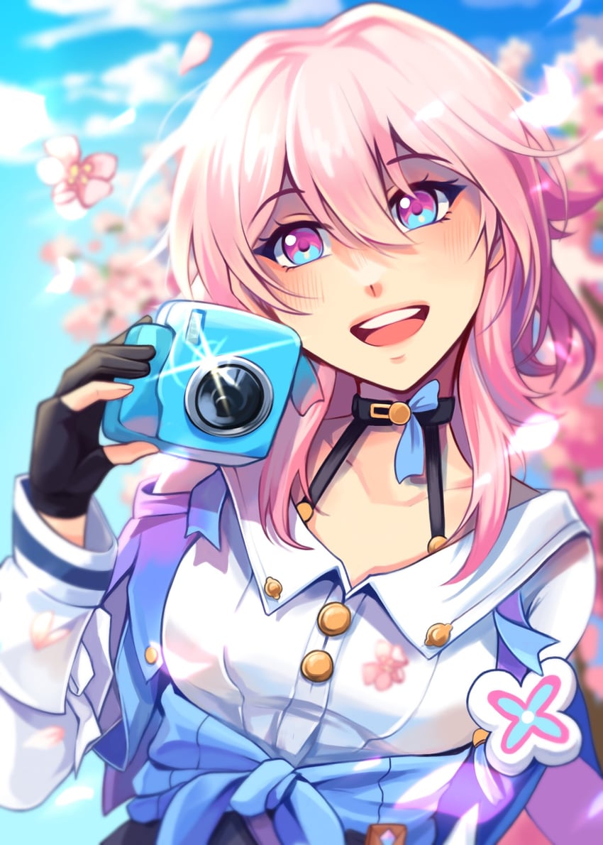 march 7th (honkai and 1 more) drawn by rinspirit_art
