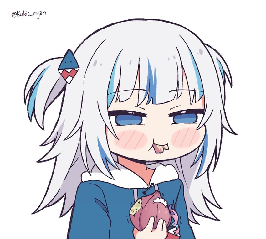 gawr gura and minato aqua (hololive and 1 more) drawn by kukie-nyan