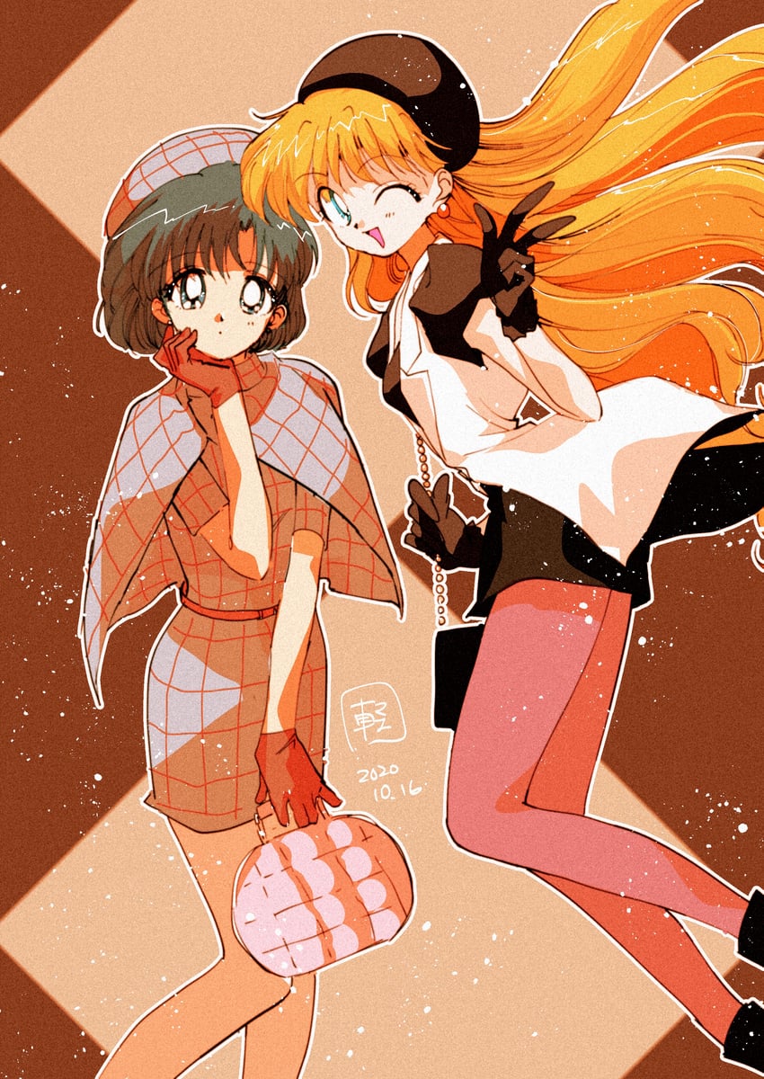 mizuno ami and aino minako (bishoujo senshi sailor moon) drawn by murimajimuri