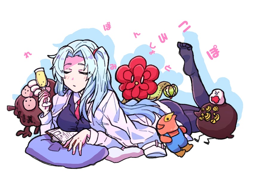 angela, punishing bird, big bird, mountain of smiling bodies, opened can of wellcheers, and 1 more (project moon and 2 more) drawn by yono_neie