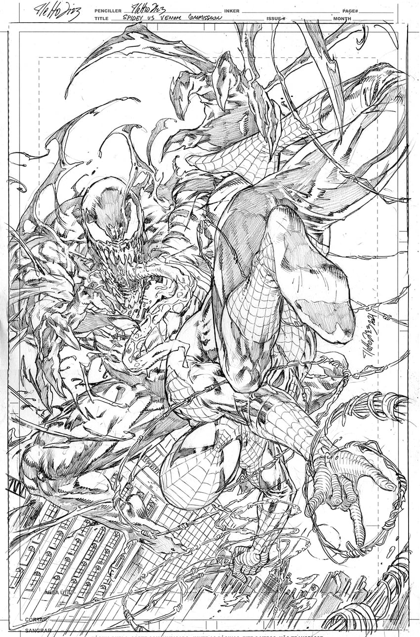 spider-man and venom (marvel and 1 more) drawn by nethodiazz