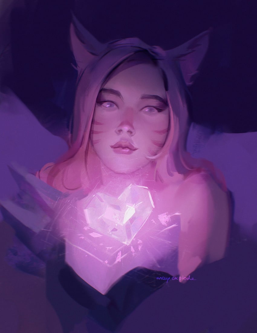 ahri and k/da ahri (league of legends) drawn by aina_(mayexplode)