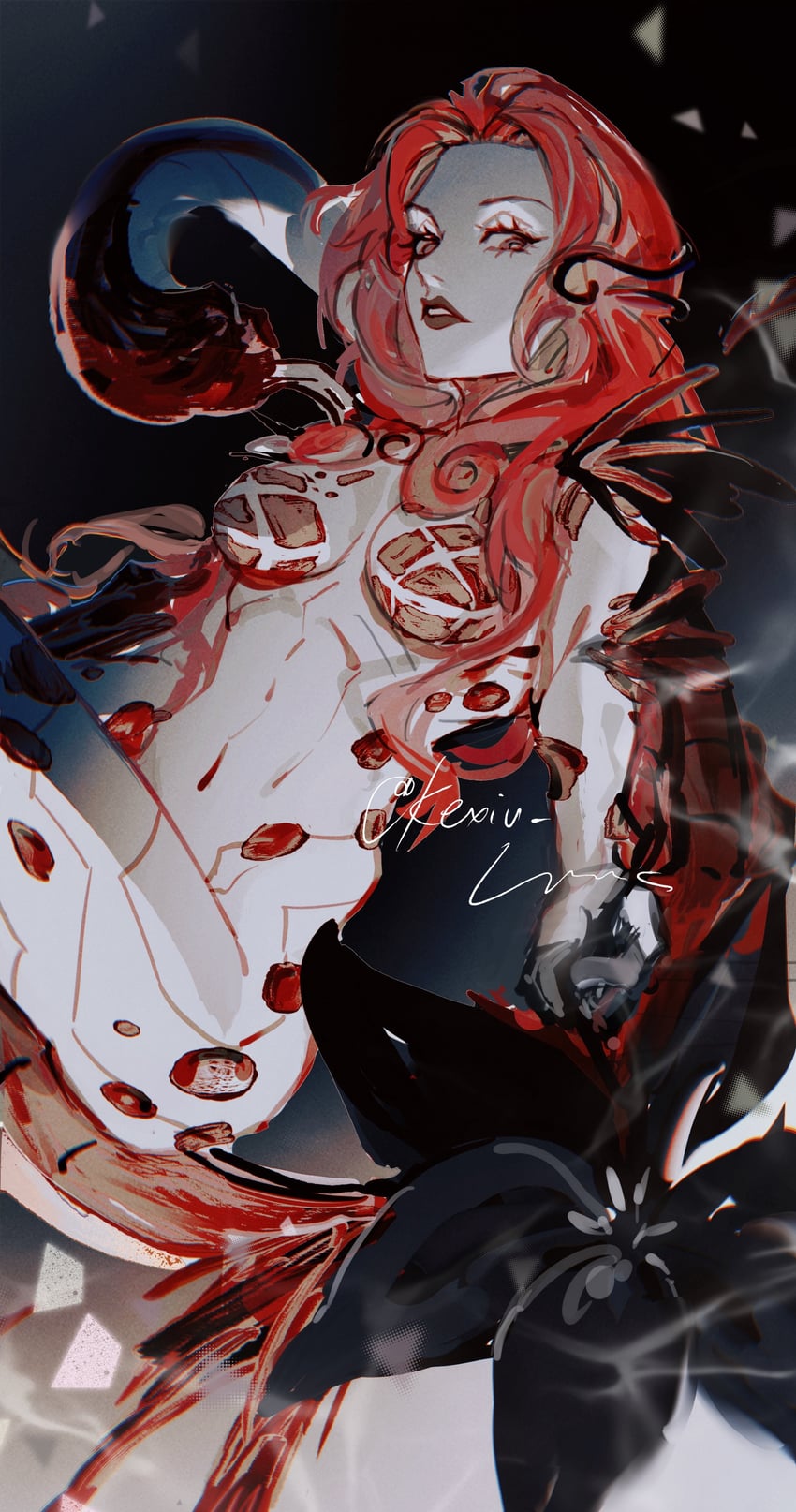 lilith (shin megami tensei and 2 more) drawn by kexiu