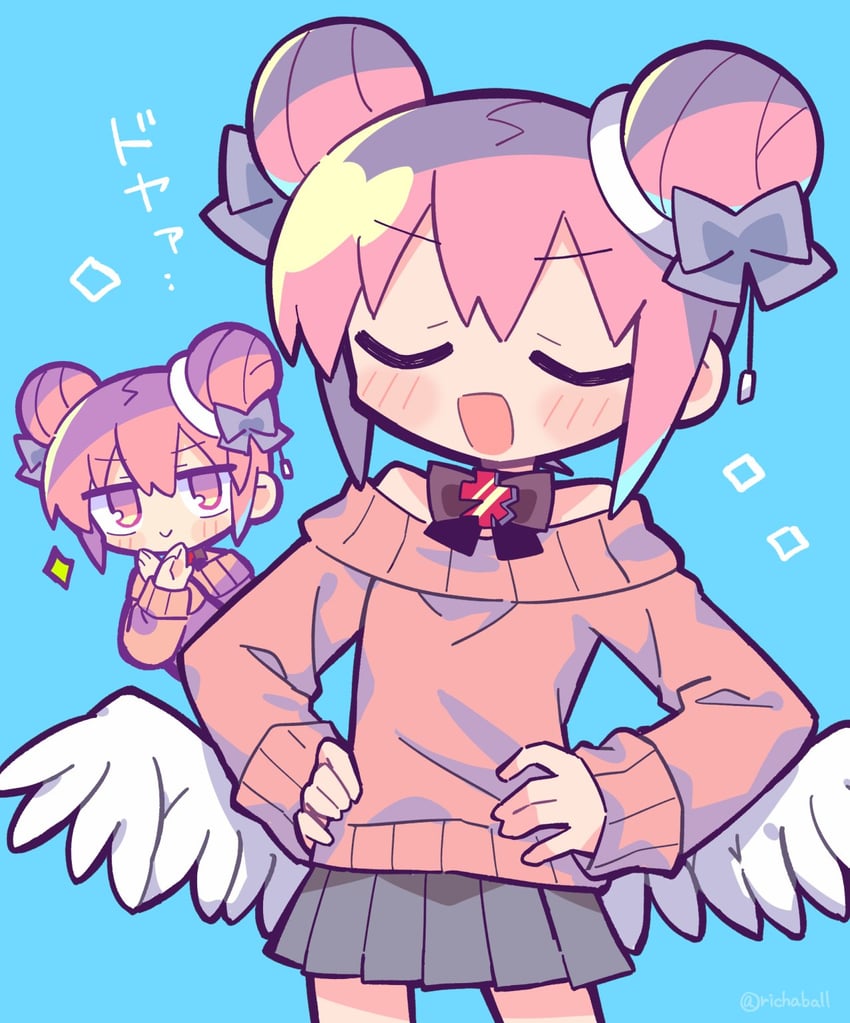 nanawo akari and datenshi-chan (indie utaite) drawn by richard_(richaball)