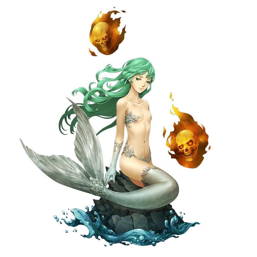 mermaid (shin megami tensei and 3 more) drawn by doi_masayuki