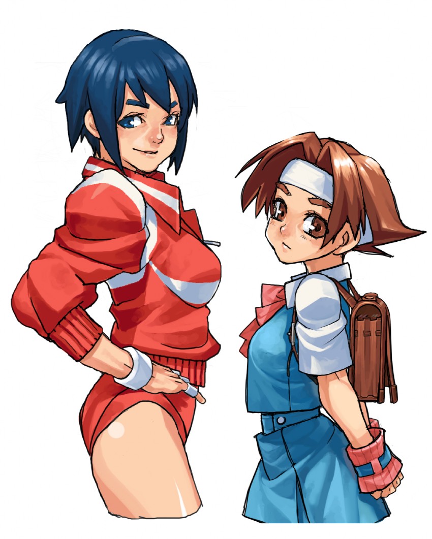 wakaba hinata and ayuhara natsu (justice gakuen) drawn by takoyaki_neko-san