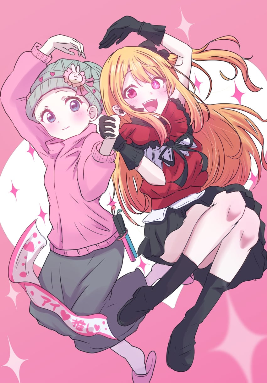 hoshino ruby and tendouji sarina (oshi no ko) drawn by giorgio_(yo_sumire_sola1)