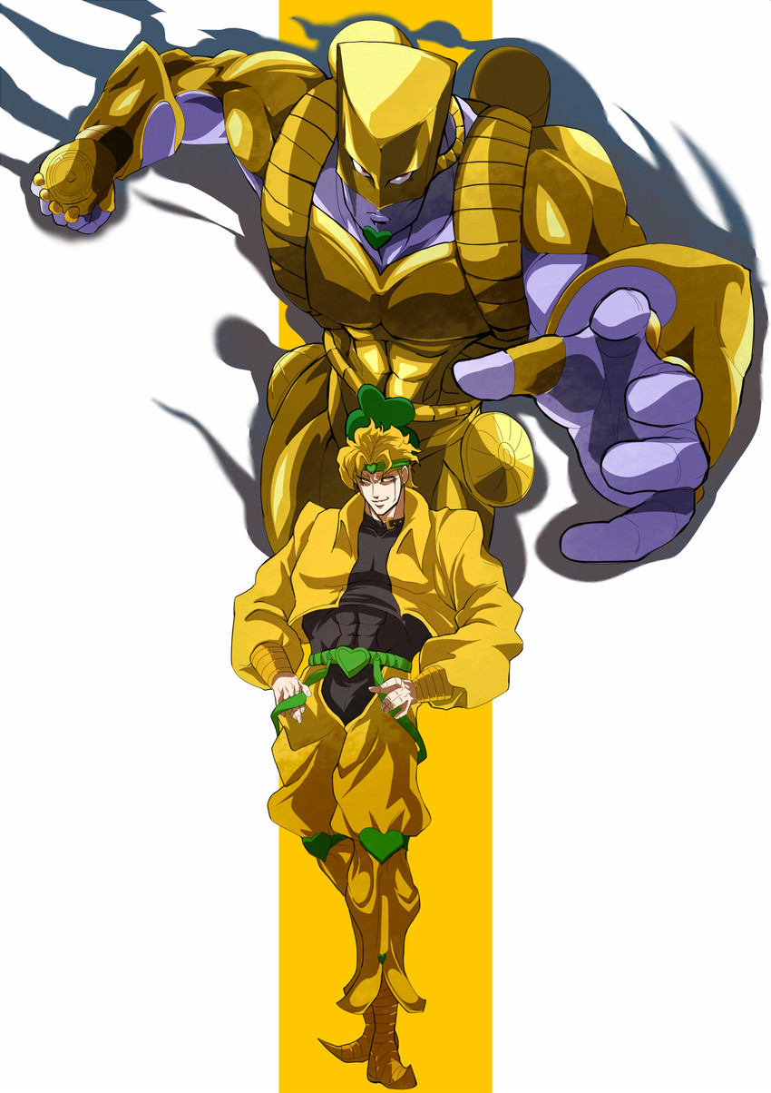 dio brando and the world (jojo no kimyou na bouken and 1 more) drawn by denji_(mugitomato)
