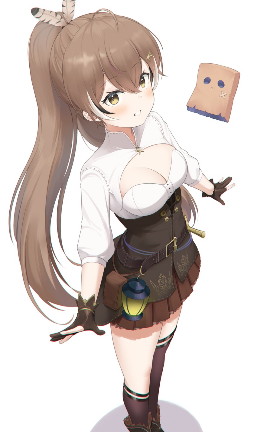 nanashi mumei and friend (hololive and 1 more) drawn by haeil2