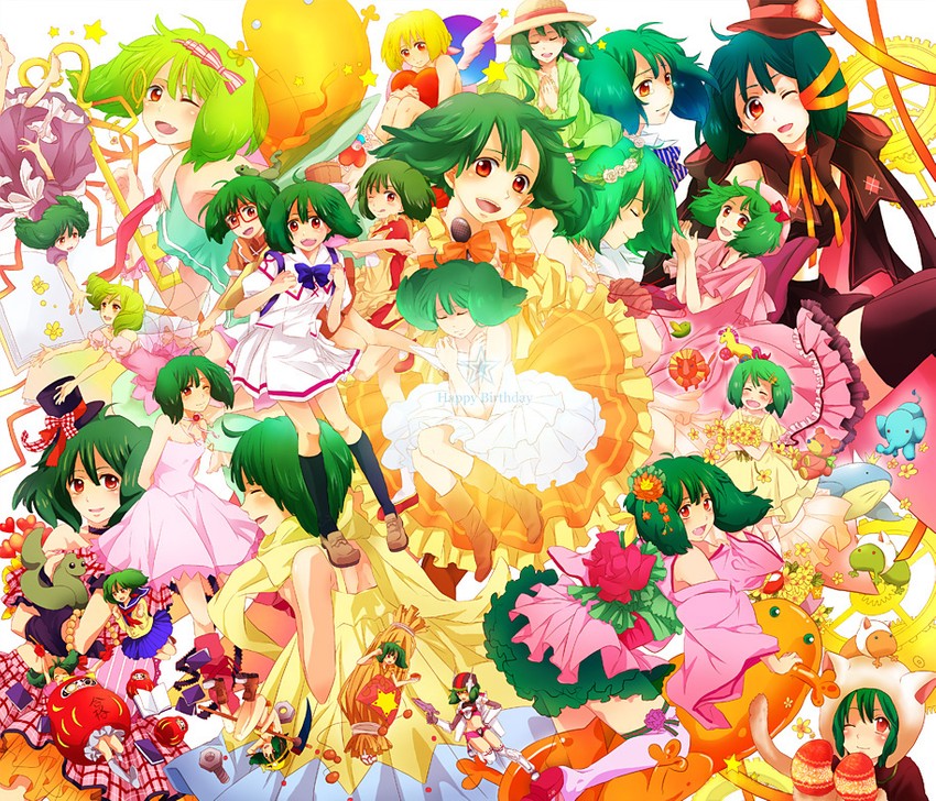 ranka lee, vf-25, oosanshouuo-san, and ai-kun (macross and 3 more) drawn by 9rmm