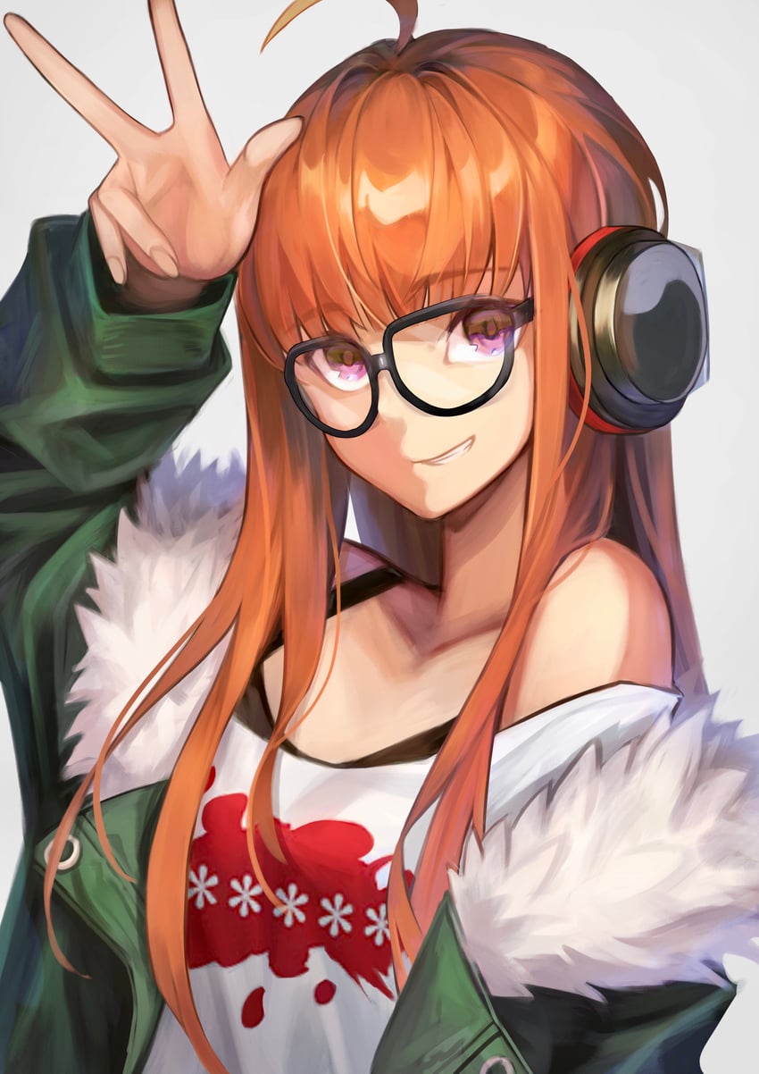 sakura futaba (persona and 1 more) drawn by hakusyokuto