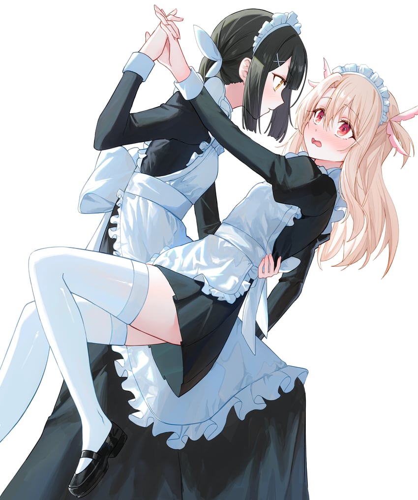illyasviel von einzbern and miyu edelfelt (fate and 1 more) drawn by kaze_22