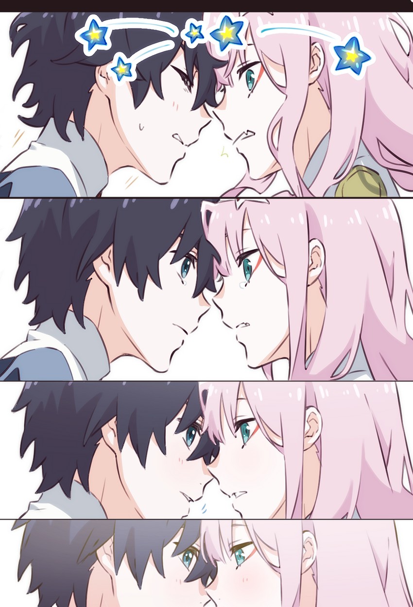 zero two and hiro (darling in the franxx) drawn by leje39