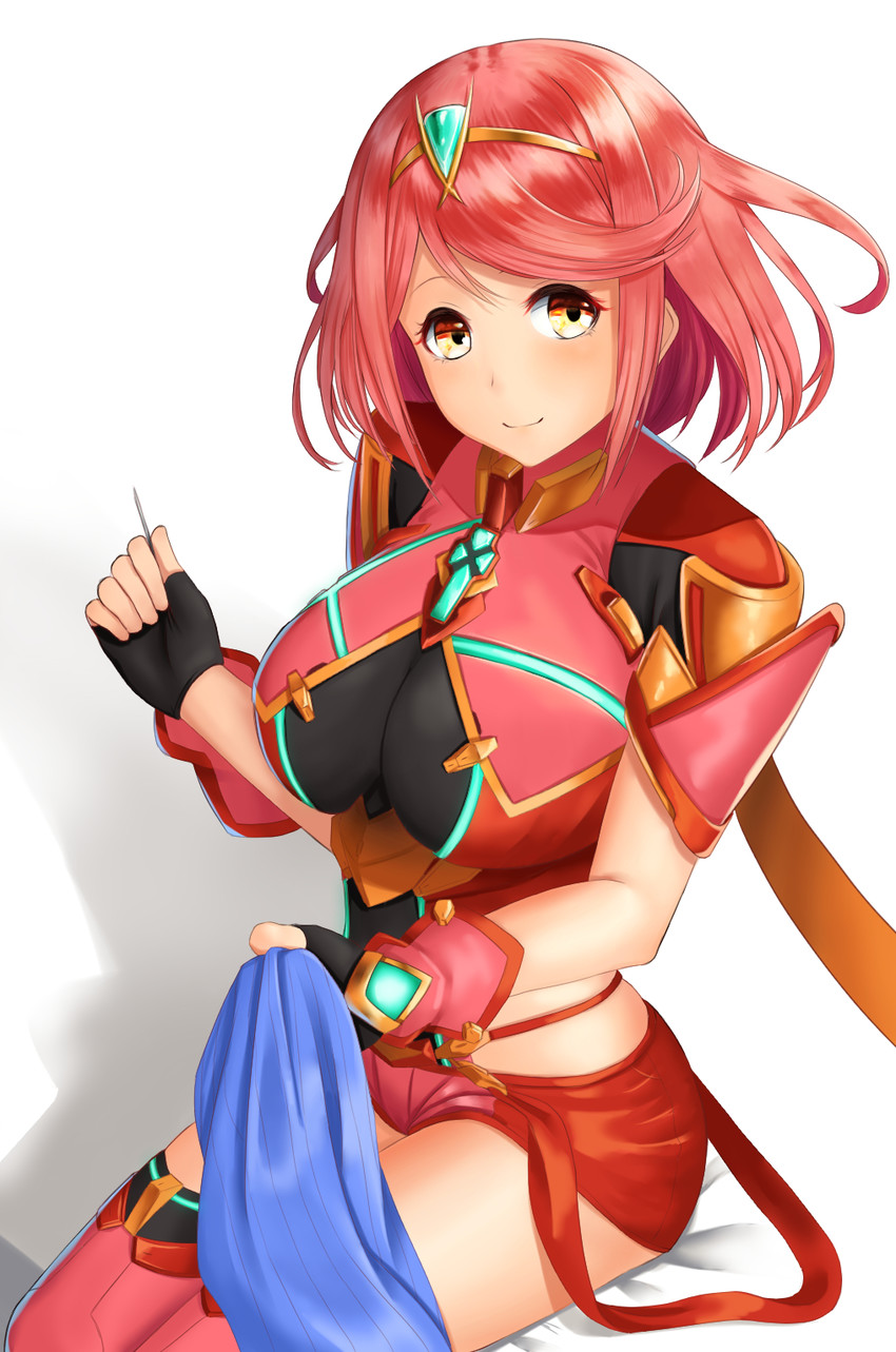 pyra (xenoblade chronicles and 1 more) drawn by zussunn
