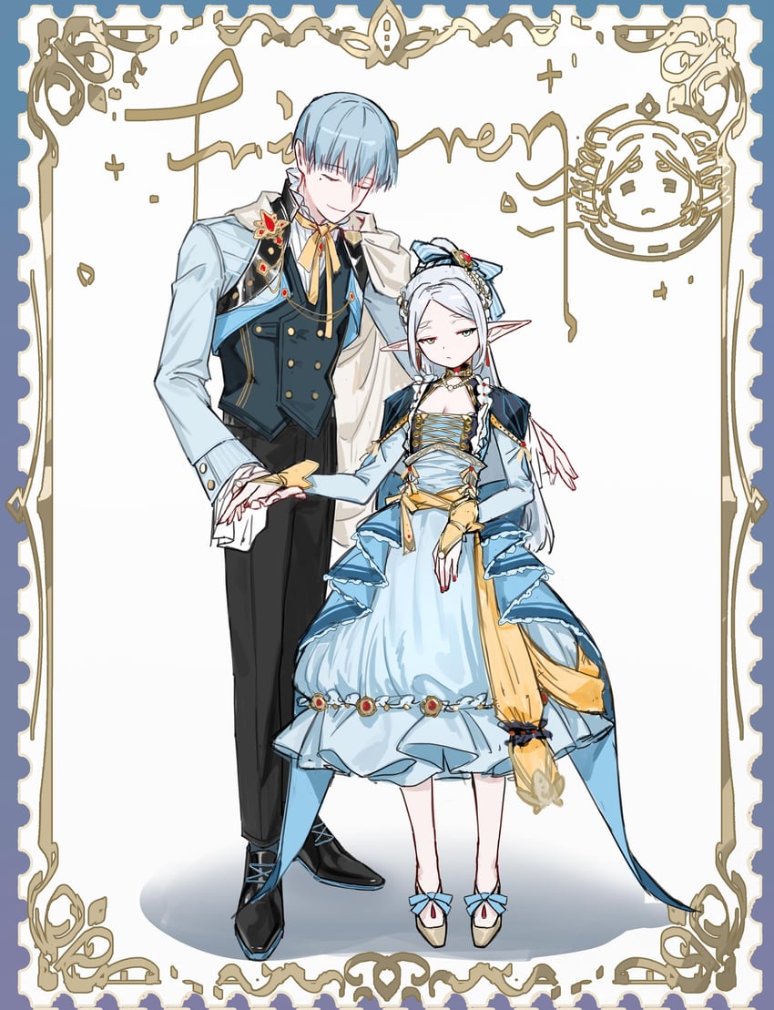 frieren and himmel (sousou no frieren) drawn by gouzhao_nanxing
