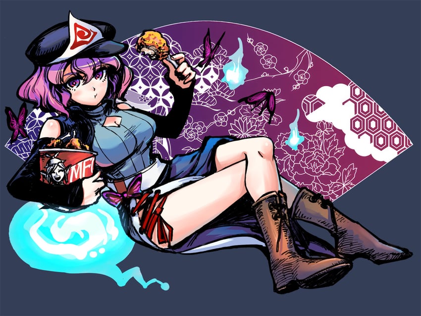 saigyouji yuyuko and mystia lorelei (touhou and 1 more) drawn by heran_hei_mao