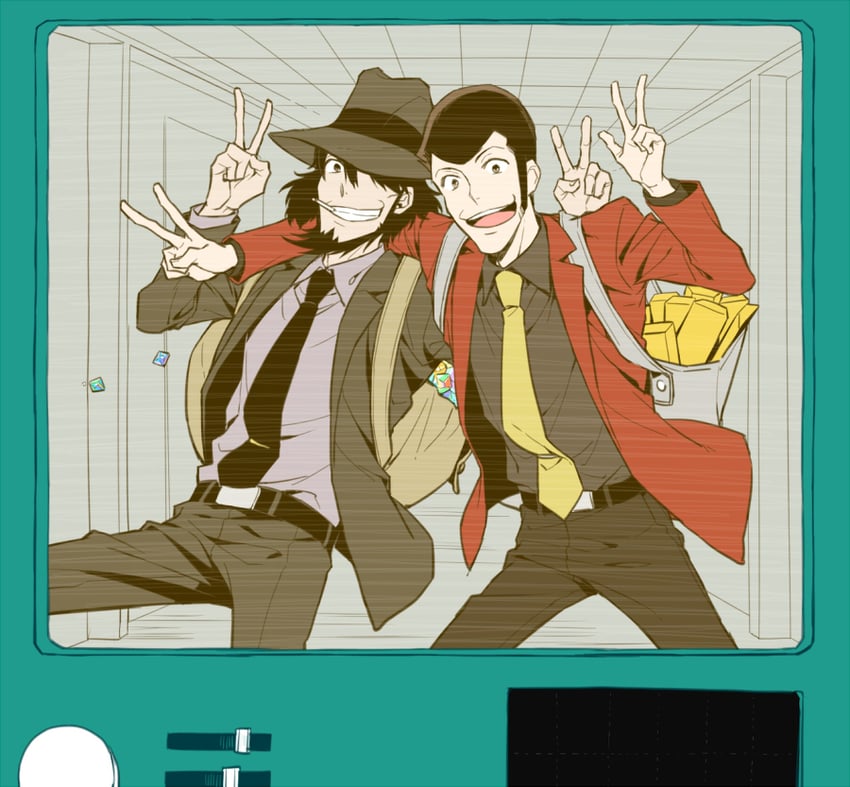 arsene lupin iii and jigen daisuke (lupin iii) drawn by hoyano_(maimai)