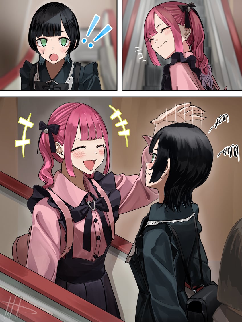 hinamizawa hinami and igarashi ritsu (original) drawn by tetto_(onnoveltet)