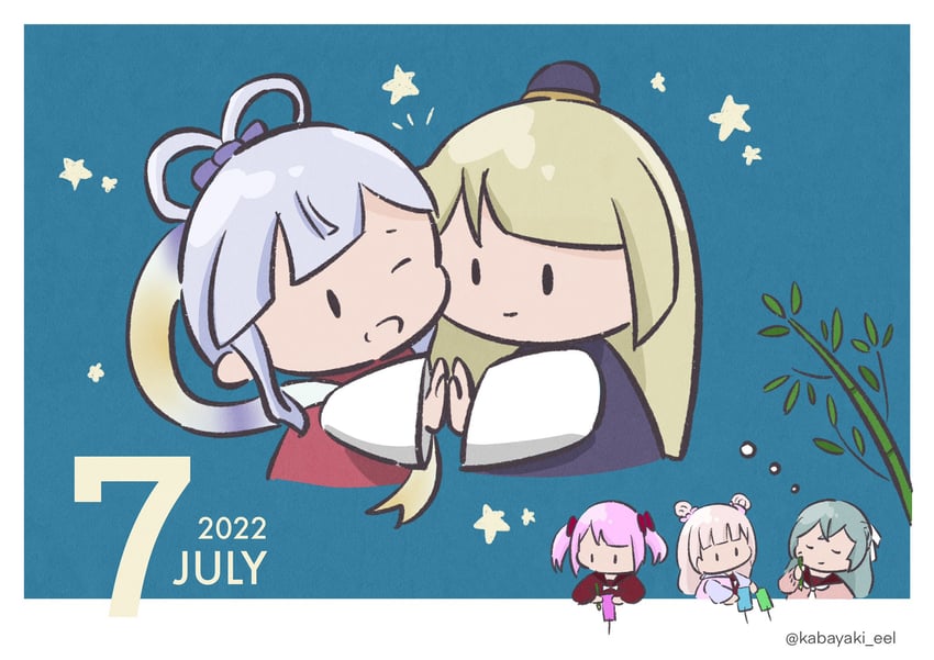 kon kanaho, miyagawa takane, sadamori himeka, toki kureha, tamba akari, and 2 more (assault lily) drawn by kabayaki_(kabayaki_eel)