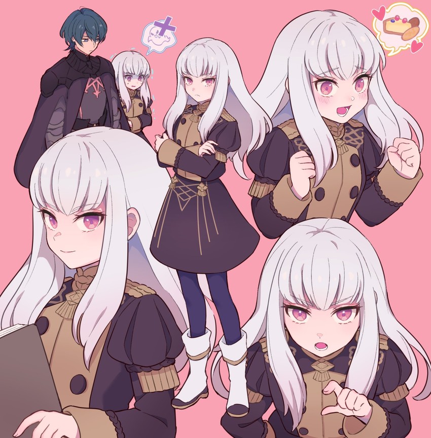 male byleth and lysithea von ordelia (fire emblem and 1 more) drawn by m1stm1