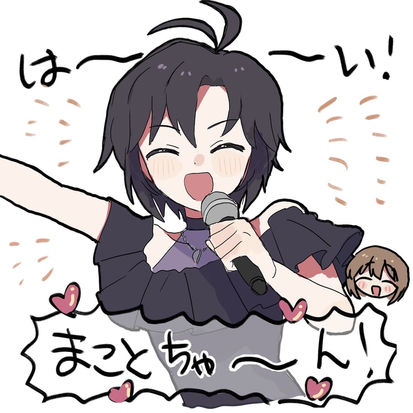 kikuchi makoto and hagiwara yukiho (idolmaster) drawn by pnt_0202