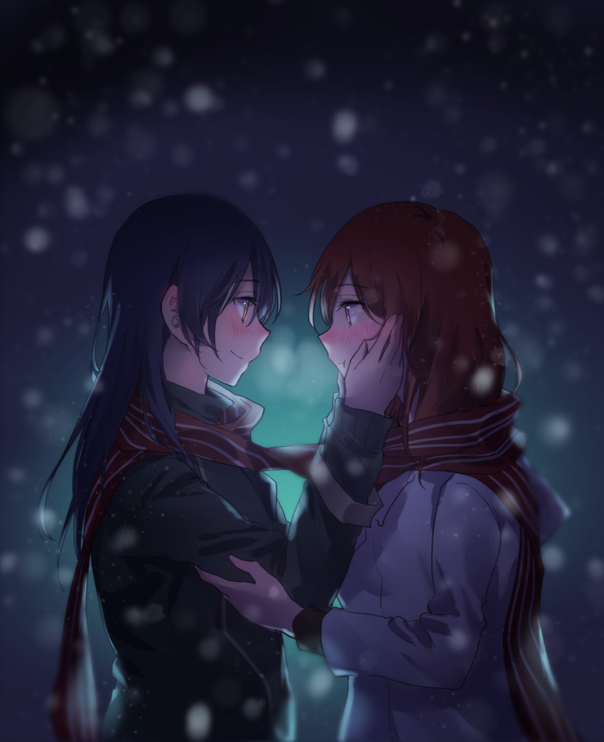 nishikino maki and sonoda umi (love live! and 2 more) drawn by walluka