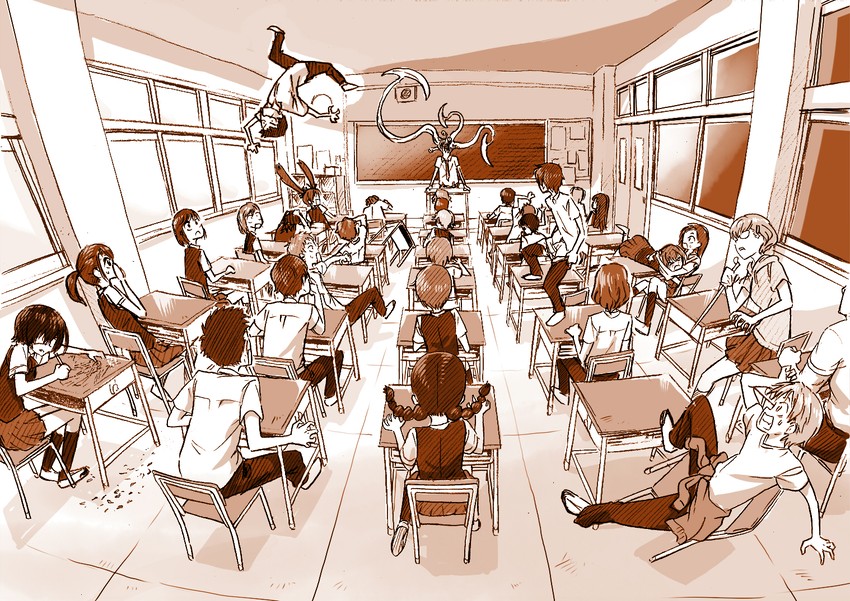 misaki mei, akazawa izumi, sakakibara kouichi, sugiura takako, teshigawara naoya, and 23 more (another and 1 more) drawn by yamashita_bungo