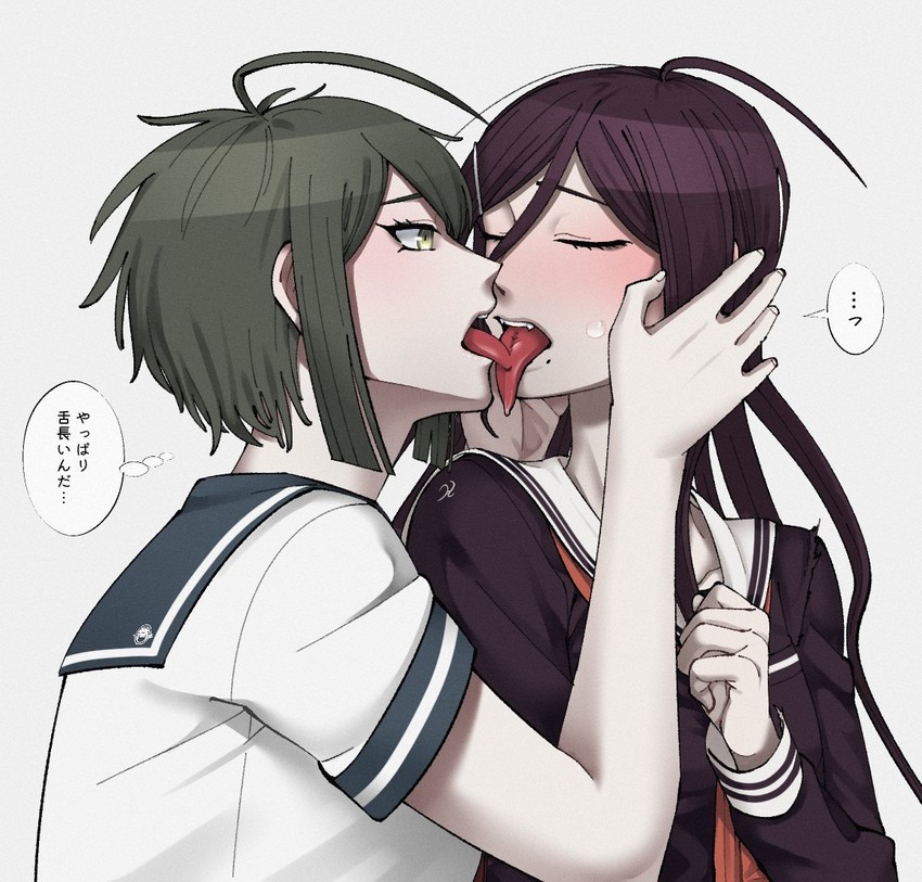 fukawa toko and naegi komaru (danganronpa and 1 more) drawn by hanatsuduki