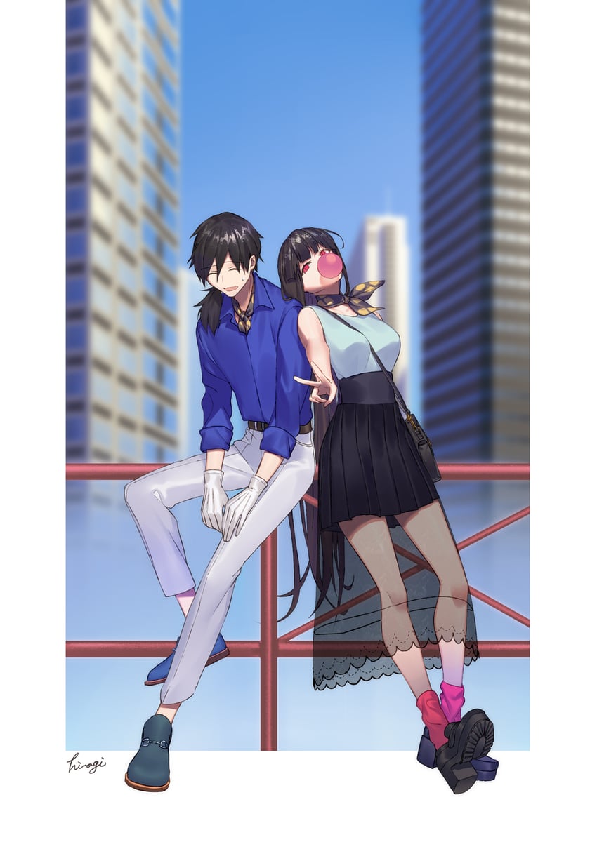 oryou and sakamoto ryouma (fate and 1 more) drawn by hiiragi_(karashriker)