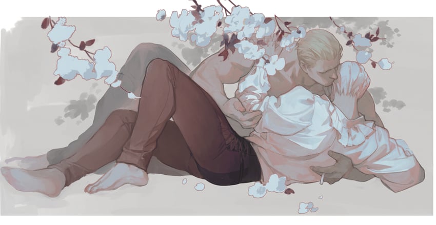 leon s. kennedy and jack krauser (resident evil and 1 more) drawn by vetania