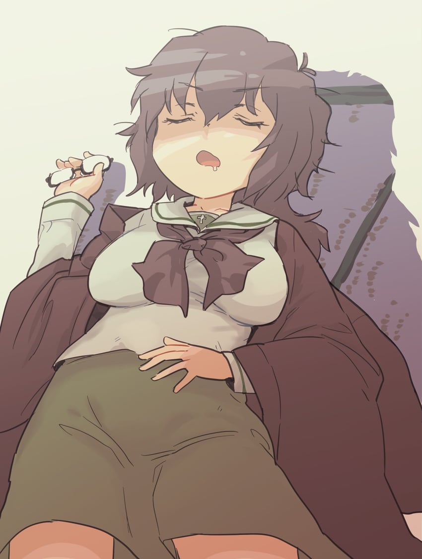oryou (girls und panzer) drawn by monolith_(suibou_souko)