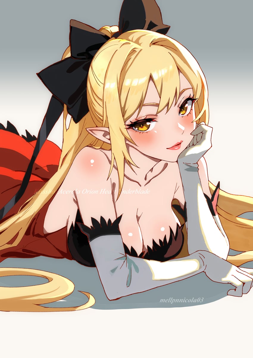 oshino shinobu and kiss-shot acerola-orion heart-under-blade (monogatari and 1 more) drawn by apple_tea_(mellonnicola)