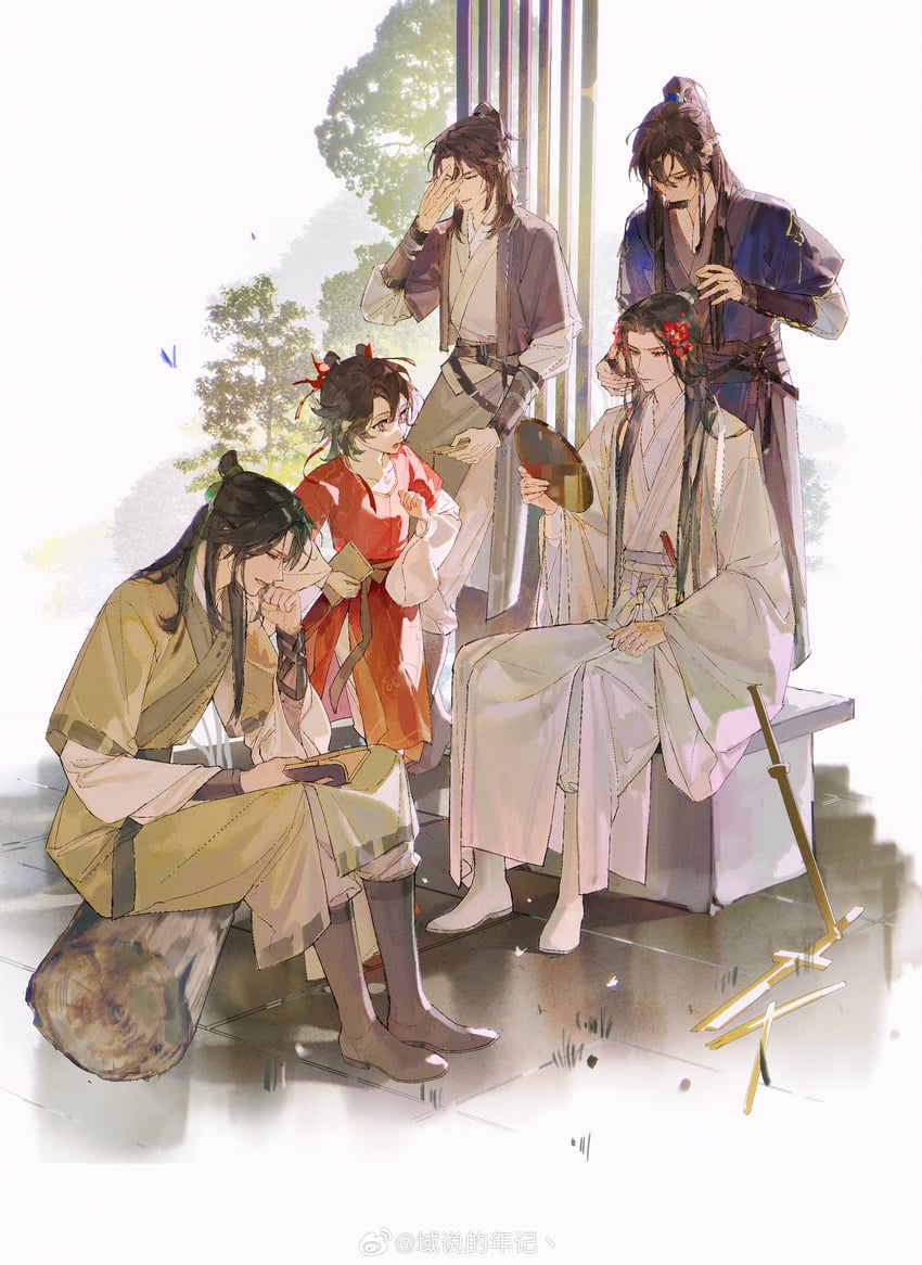 yan zhengming, cheng qian, han yuan, li yun, and han tan (liu yao) drawn by yu_shuo_de_nian_ji_zhu