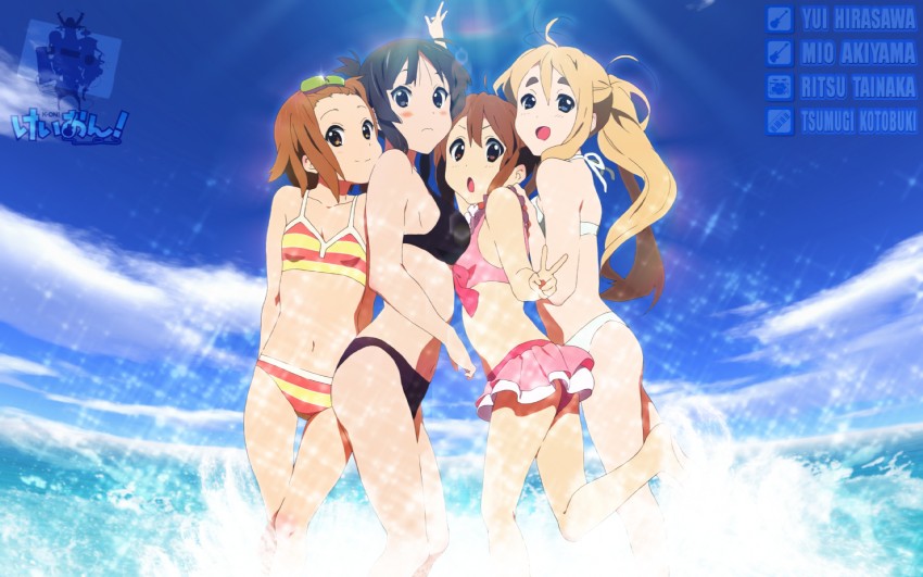 akiyama mio, hirasawa yui, tainaka ritsu, and kotobuki tsumugi (k-on!)