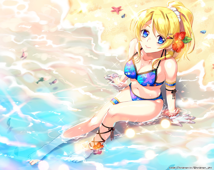ayase eli (love live! and 1 more) drawn by trianon