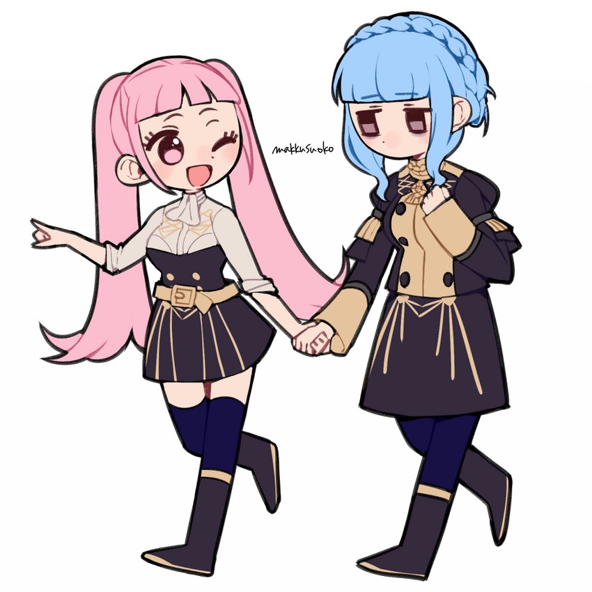 hilda valentine goneril and marianne von edmund (fire emblem and 1 more) drawn by do_m_kaeru