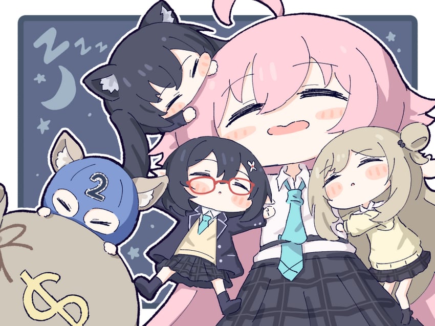 shiroko, hoshino, nonomi, serika, and ayane (blue archive) drawn by umihio