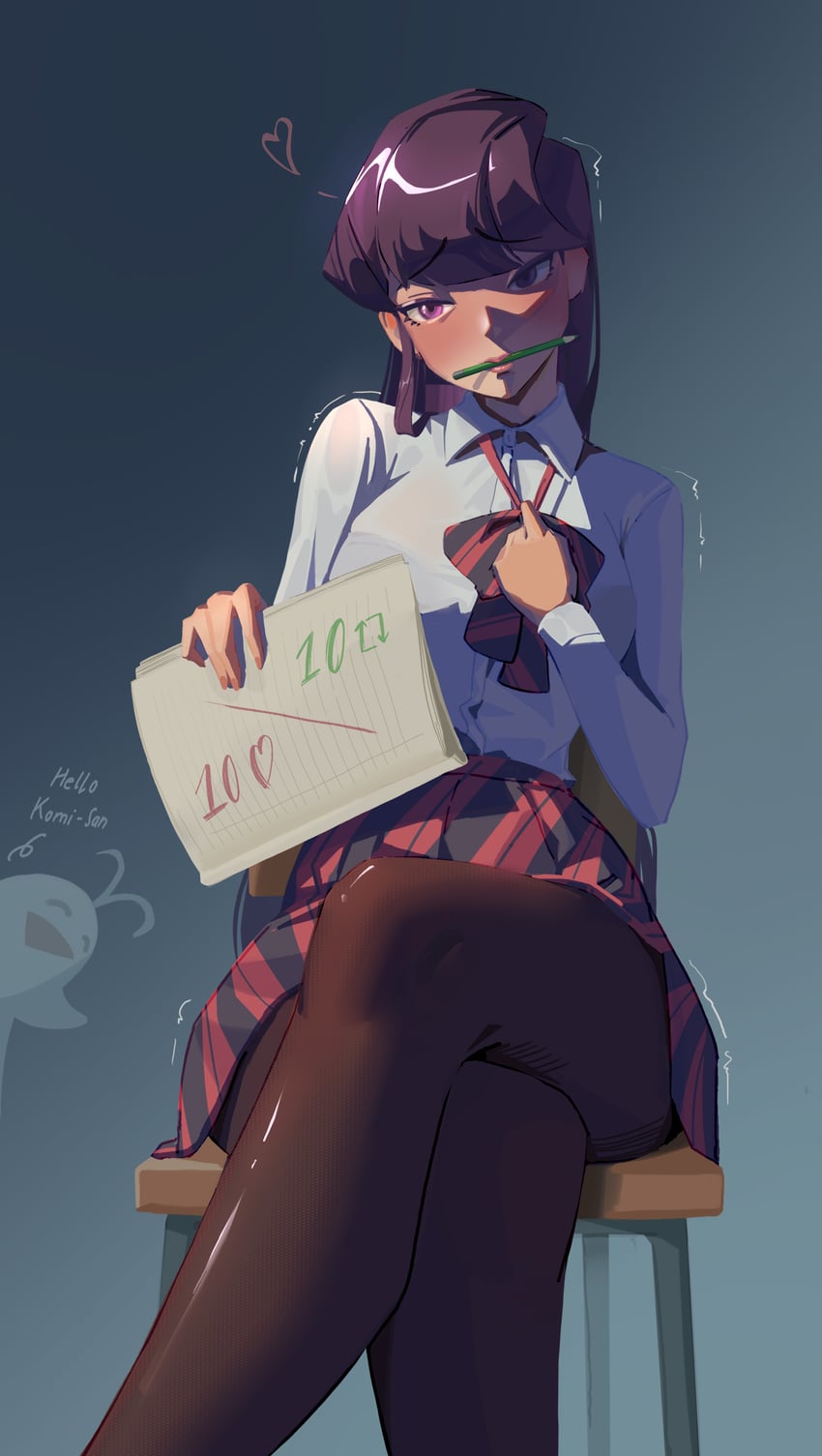 komi shouko and osana najimi (komi-san wa komyushou desu) drawn by suayber