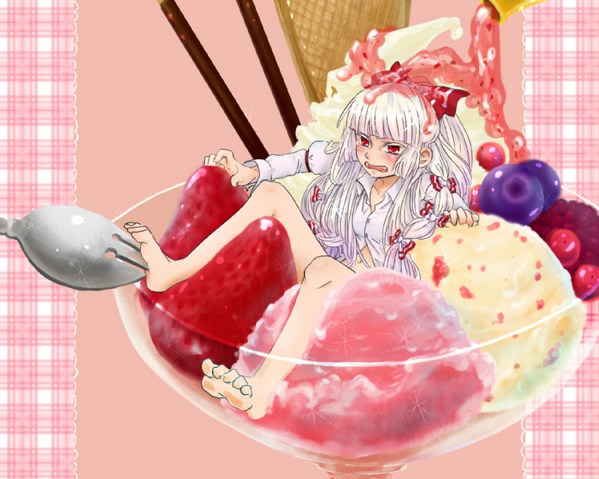 fujiwara no mokou (touhou) drawn by ameya_nihachi