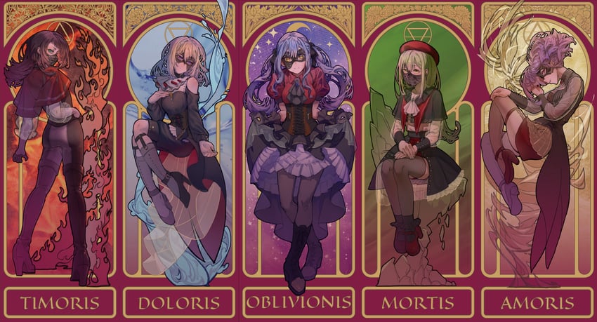 togawa sakiko, wakaba mutsumi, yahata umiri, misumi uika, mortis, and 5 more (bang dream! and 1 more) drawn by jianpolandedou1