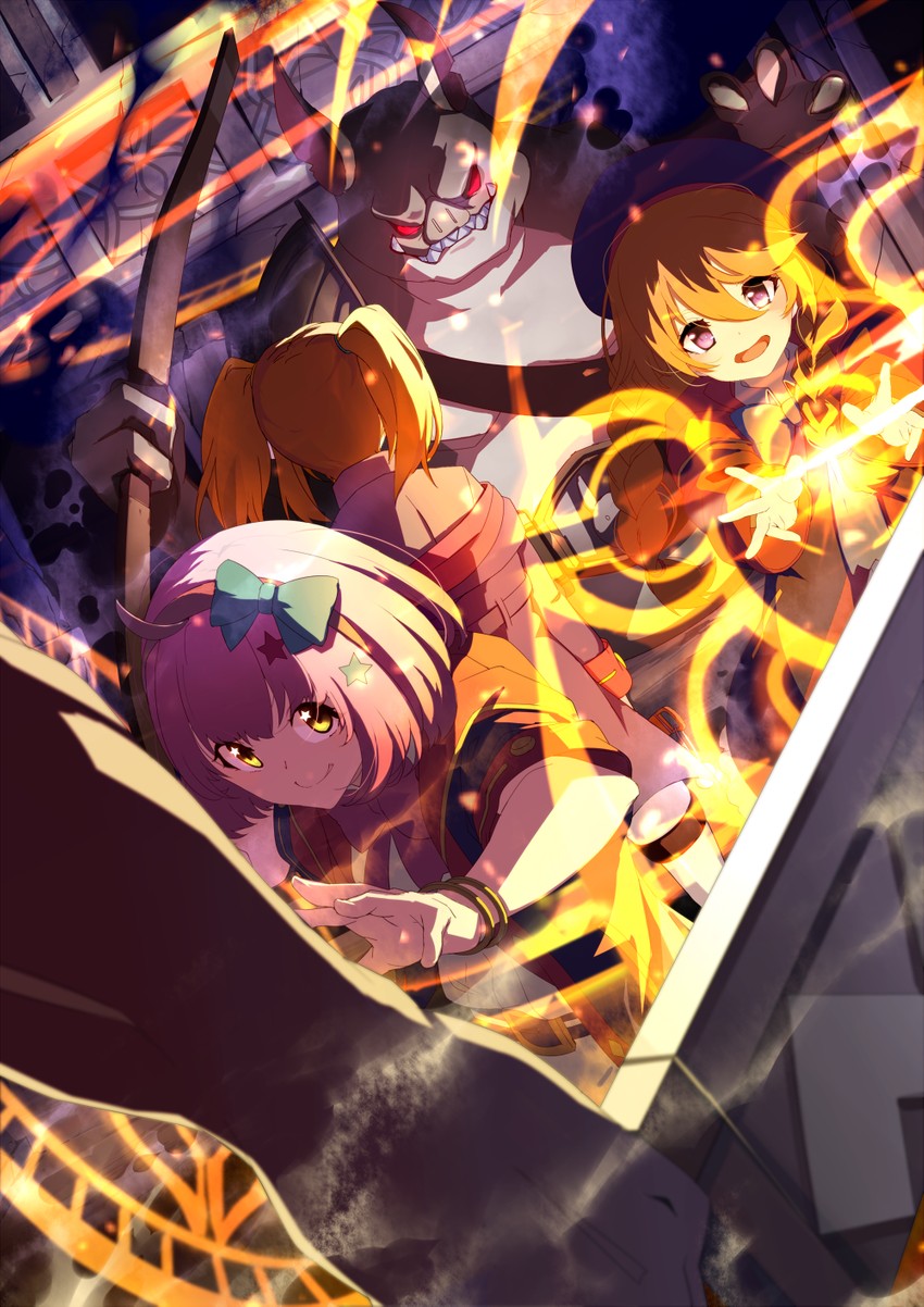 yuni, chloe, and chieru (princess connect!) drawn by momiji_oroshi