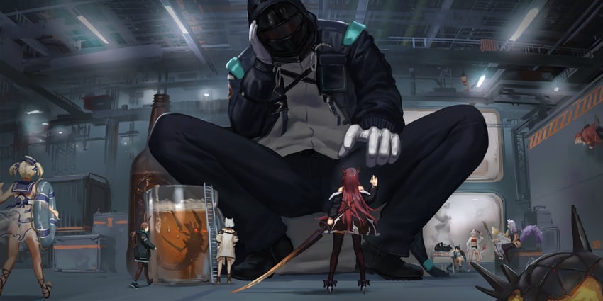 doctor, amiya, suzuran, kal'tsit, surtr, and 7 more (arknights) drawn by patrikeyevna